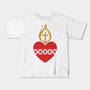 Christian illustration. Sacred Heart of Jesus. Kids T-Shirt